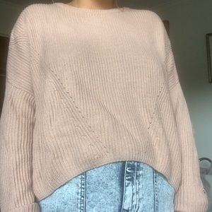 Cropped knit sweater